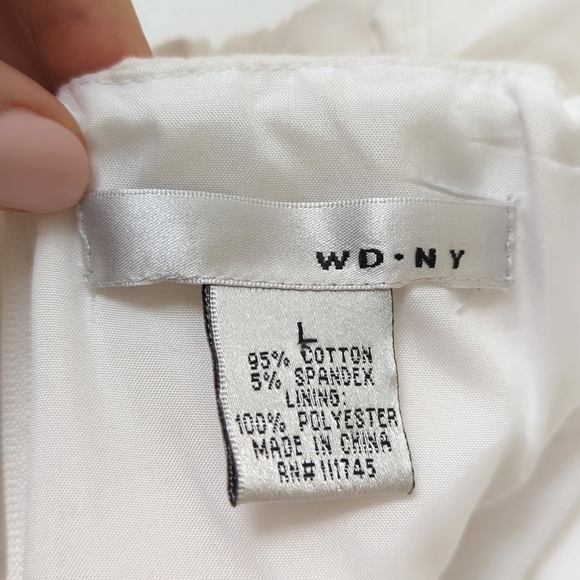 WD.NY Y2K Vintage Classic Ruched Strapless Sweetheart Fitted Tube Top White L - Picture 4 of 10